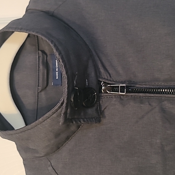 STAFFORD MENS "GRAY HEATHER"  ZIPPERED JACKET SIZE MEDIUM REGULAR FIT - Picture 6 of 11